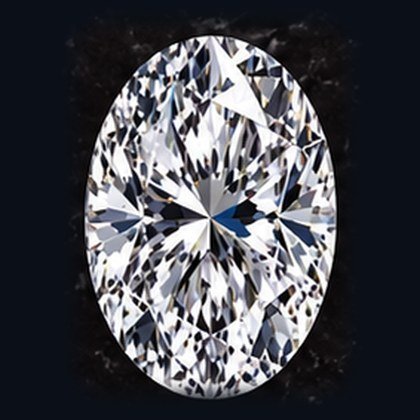Oval cut lab-grown diamond