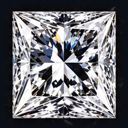 Princess cut lab-grown diamond