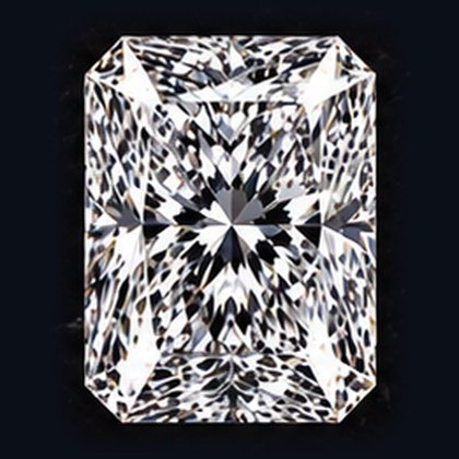 Radiant cut lab-grown diamond